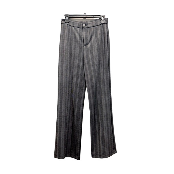 Lysse Women's Herringbone Wide-Leg Dress Pants. Black, Gray Size Small - Picture 1 of 10